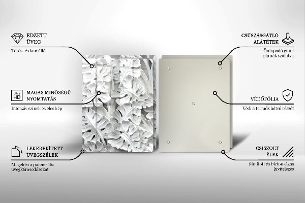 Spisskyddsplatta Vita blommor