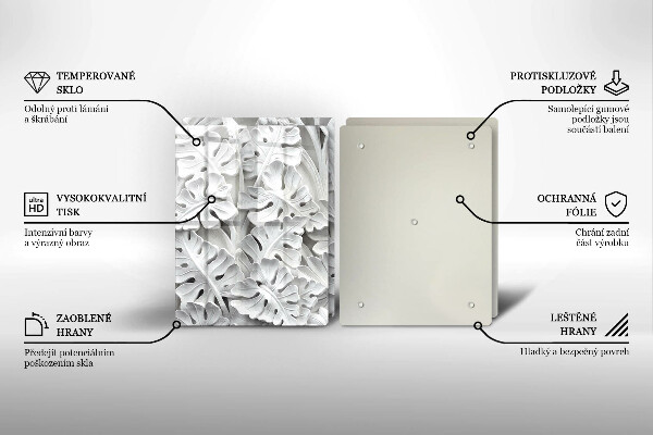 Spisskyddsplatta Vita blommor