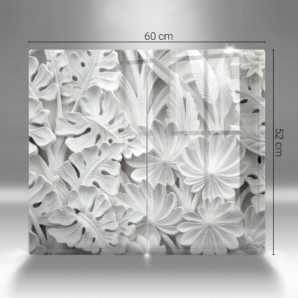 Spisskyddsplatta Vita blommor