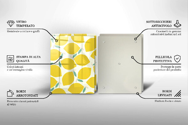 Spisskyddsplatta Tecknade citroner