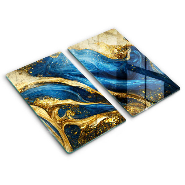 Spisskyddsplatta Blåguld marmor