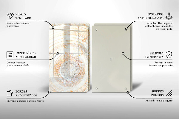 Spisskyddsplatta Trästruktur