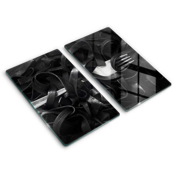 Spisskyddsplatta Svart Tagliatelle Pasta