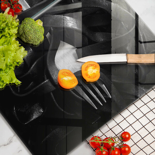 Spisskyddsplatta Svart Tagliatelle Pasta