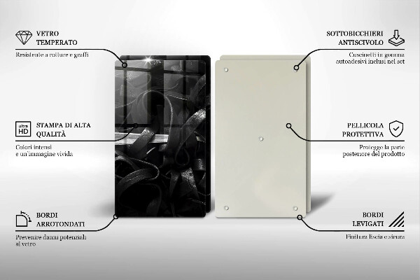 Spisskyddsplatta Svart Tagliatelle Pasta