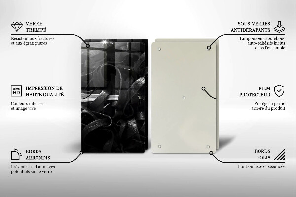 Spisskyddsplatta Svart Tagliatelle Pasta