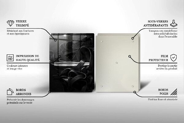 Spisskyddsplatta Svart Tagliatelle Pasta