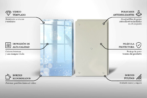 Spisskyddsplatta Vinter textur