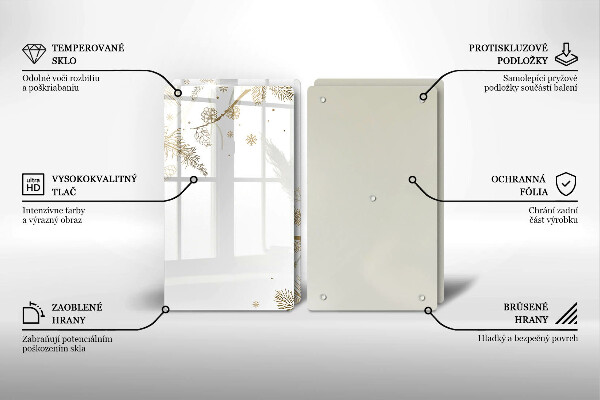 Spisskyddsplatta Vinterdekorationer