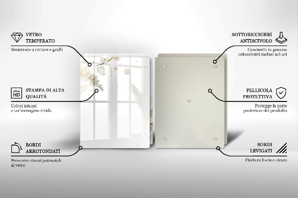 Spisskyddsplatta Vinterdekorationer