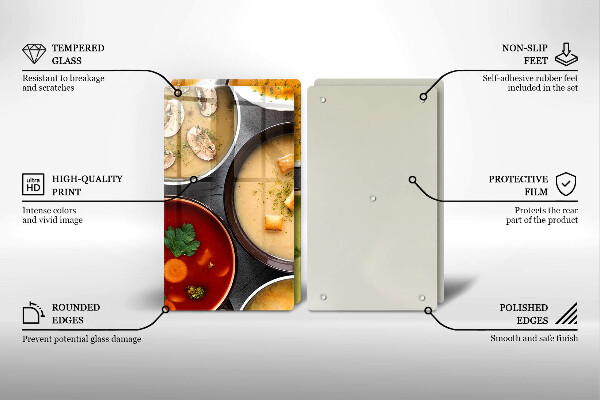 Spisskyddsplatta Färgglada soppor