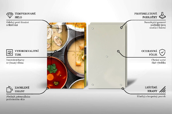 Spisskyddsplatta Färgglada soppor