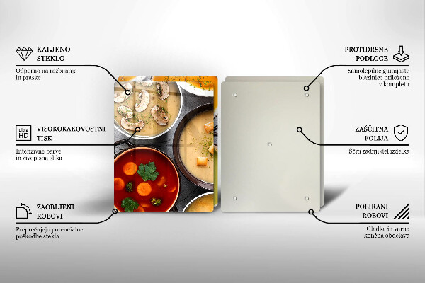 Spisskyddsplatta Färgglada soppor