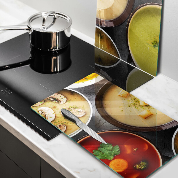 Spisskyddsplatta Färgglada soppor