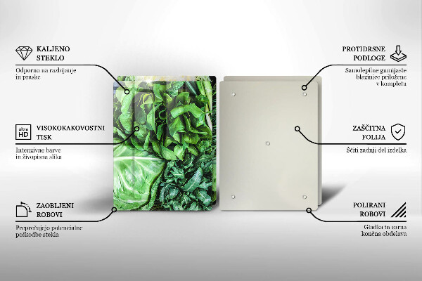 Skydd för spis Gröna grönsaker