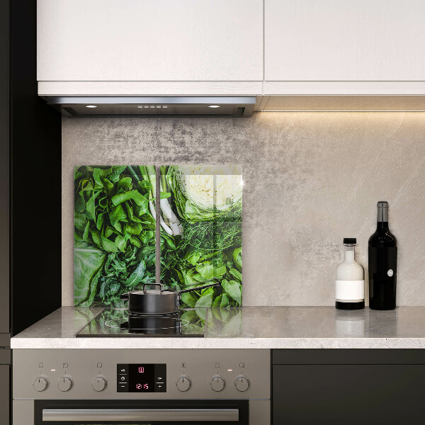 Skydd för spis Gröna grönsaker