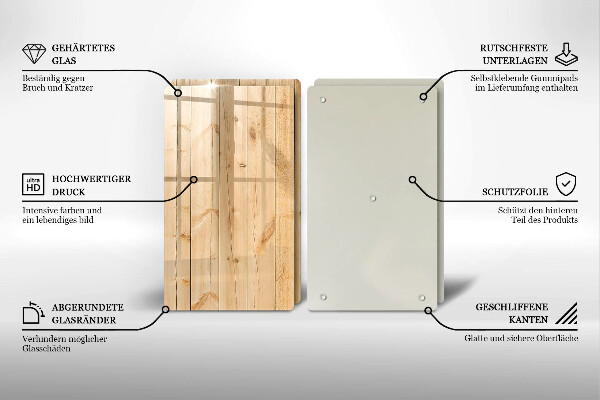 Skydd för spis Ömtåliga träskivor
