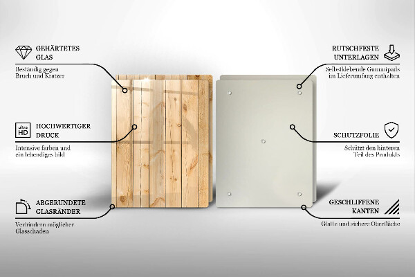 Skydd för spis Ömtåliga träskivor