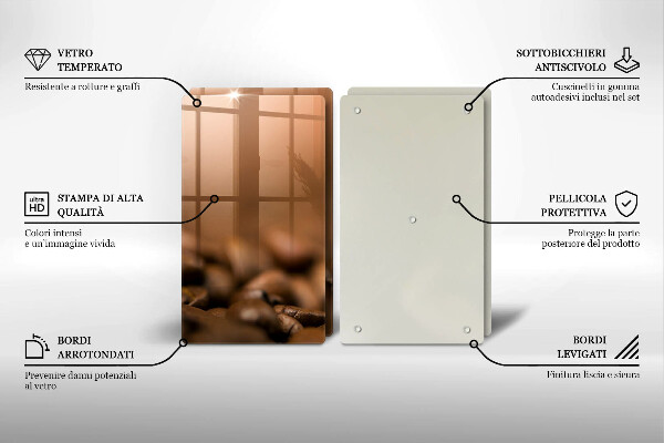 Skyddsplatta för spis Kaffebönor