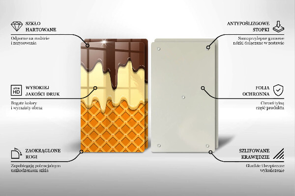Skyddsplatta för spis Glasstrut illustration