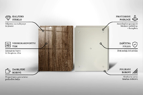 Skyddsplatta för spis Trästruktur