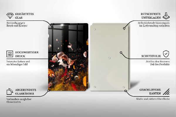 Skyddsplatta för spis Heta kryddor