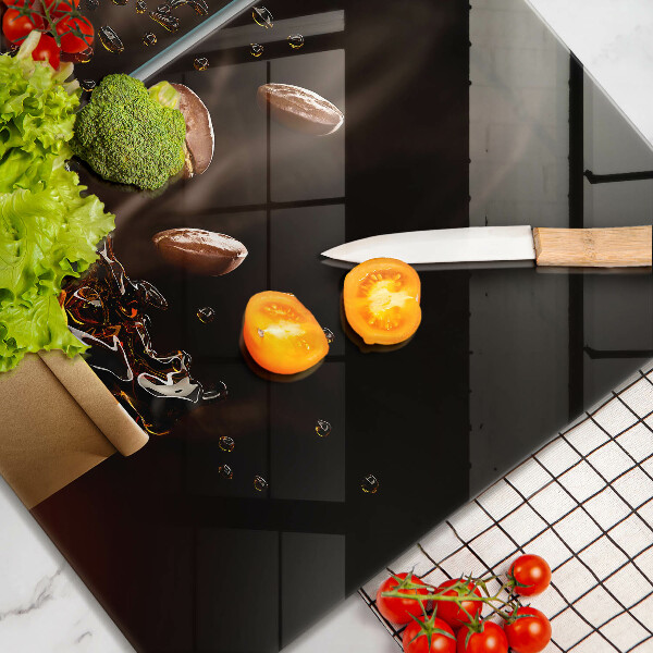 Skyddsplatta för spis Heta kaffebönor