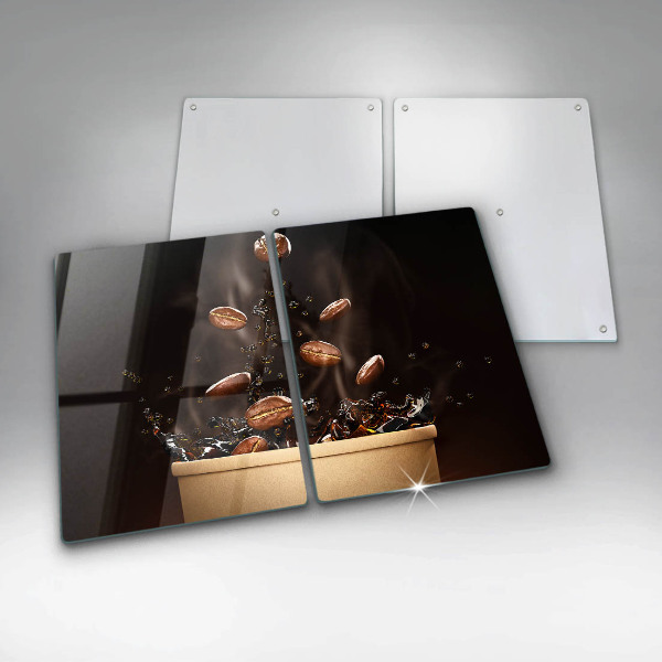 Skyddsplatta för spis Heta kaffebönor