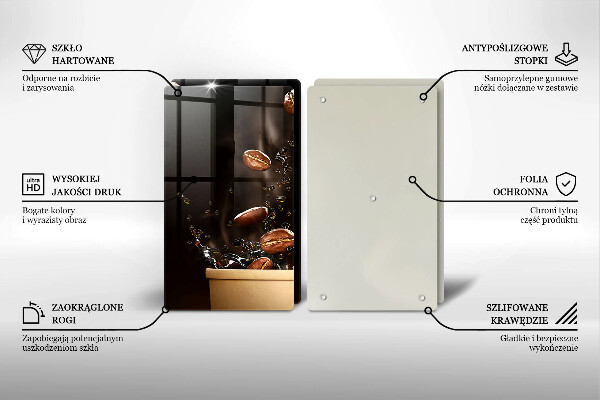 Skyddsplatta för spis Heta kaffebönor