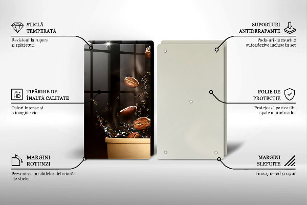 Skyddsplatta för spis Heta kaffebönor