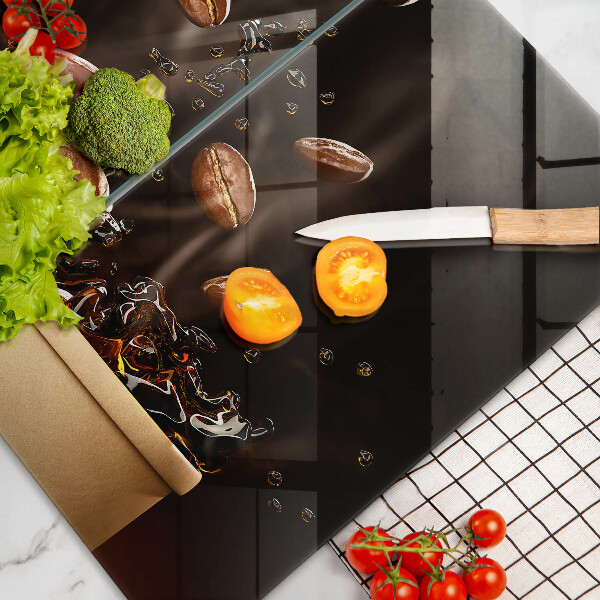 Skyddsplatta för spis Heta kaffebönor