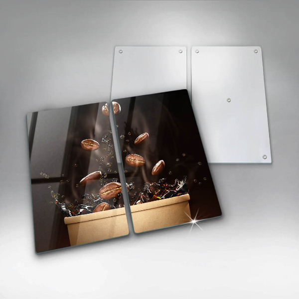 Skyddsplatta för spis Heta kaffebönor