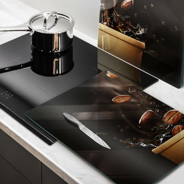 Skyddsplatta för spis Heta kaffebönor