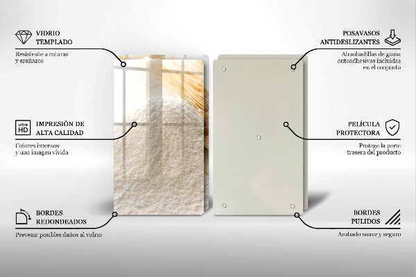 Skyddsplatta för spis Mjöl och ax av säd