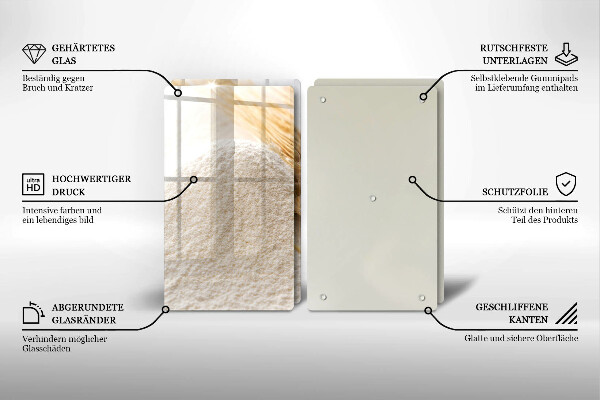 Skyddsplatta för spis Mjöl och ax av säd