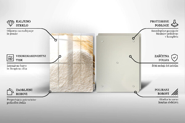 Skyddsplatta för spis Mjöl och ax av säd