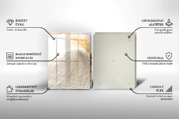 Skyddsplatta för spis Mjöl och ax av säd