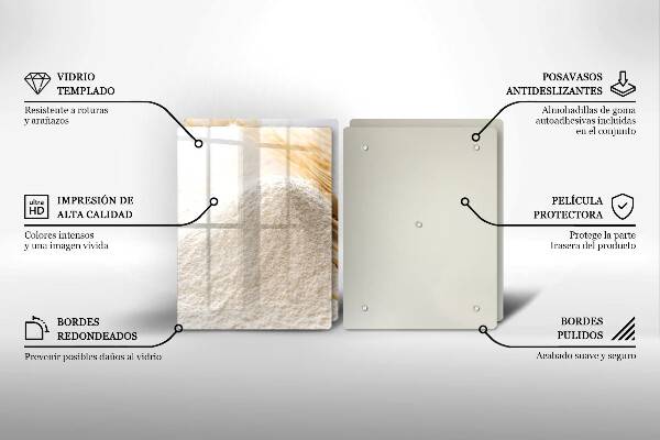 Skyddsplatta för spis Mjöl och ax av säd