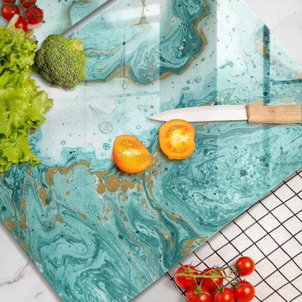 Skydd för spis Blå abstraktion