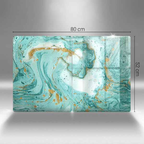 Skydd för spis Blå abstraktion