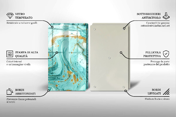 Skydd för spis Blå abstraktion