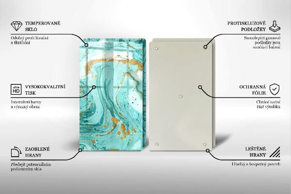 Skydd för spis Blå abstraktion