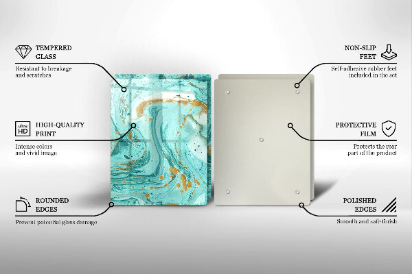 Skydd för spis Blå abstraktion