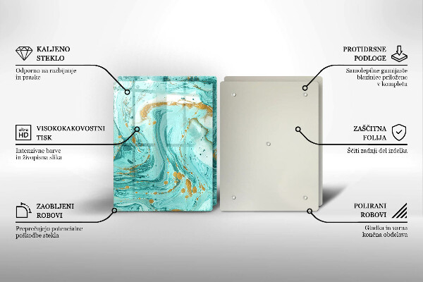 Skydd för spis Blå abstraktion