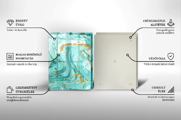 Skydd för spis Blå abstraktion