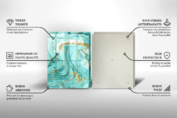 Skydd för spis Blå abstraktion