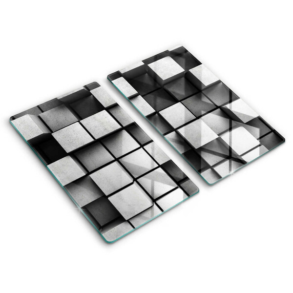 Glashällskydd Abstraktion 3D rutor