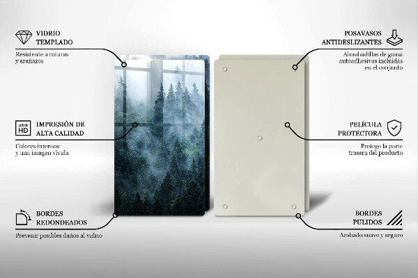 Kokkärlskydd Skogsträd och dimma