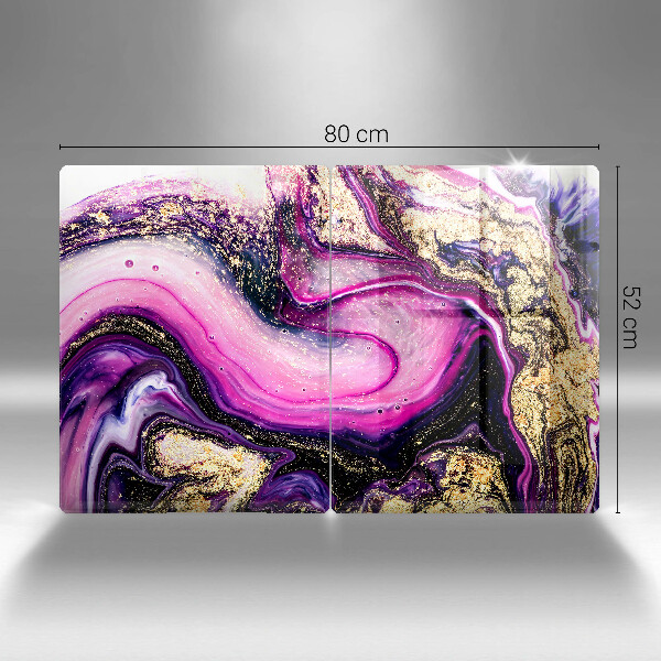 Skyddsplatta för spis Abstrakt design guld