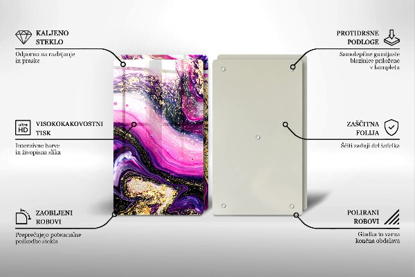 Skyddsplatta för spis Abstrakt design guld